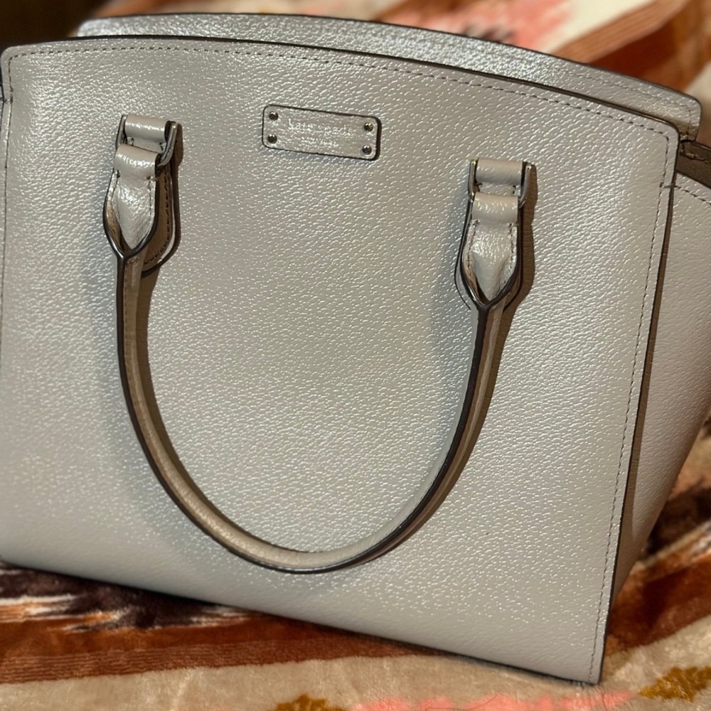 Kate Spade Gray Leather Satchel